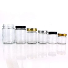 All Sizes Round Jam Honey Storage Glass Jars with Airtight metal Lids